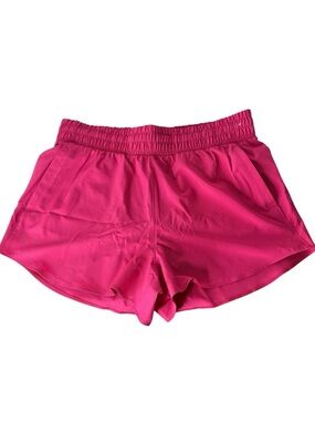 UNDER ARMOUR New Magenta Pink Athletic Run Shorts Pockets Drawstring Large